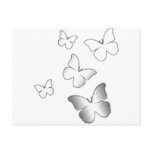 5 White Butterflies Postcard