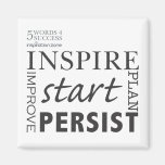 5 Words 4 Success Fridge Magnet