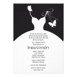 5" x 7" B/W Modern Bridal Shower Invitation invitations
