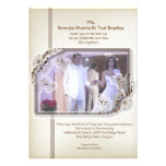 5" x 7" Damask Modern Photo Wedding Invitation invitations