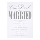 5 x 7 Eat, Drink & Be Married | Rehearsal Dinner Announcements