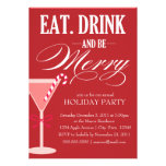 5 x 7 Eat, Drink & Be Merry | Holiday Party Invite