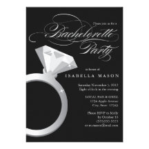 5 x 7 Engagement Ring | Bachelorette Party Invite