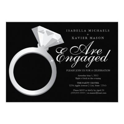 5 x 7 Engagement Ring | Engagement Party Invite