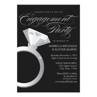 5 x 7 Engagement Ring | Engagement Party Invite