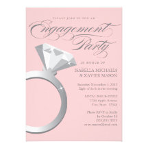 5 x 7 Engagement Ring | Engagement Party Invite