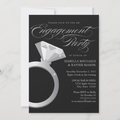 5 x 7 Engagement Ring | Engagement Party Invite