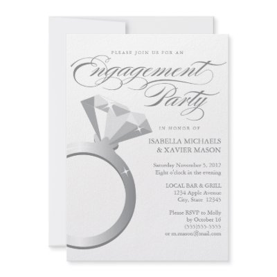 5 x 7 Engagement Ring | Engagement Party Invite