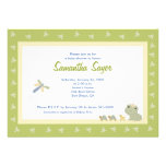 5 x 7 Froggy Tales Frog Prince Baby Shower Custom Invitation