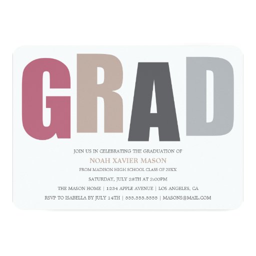 5 x 7 GRAD | Graduation Party Invite