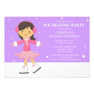5 x 7 Ice Skating | Birthday Party Invite