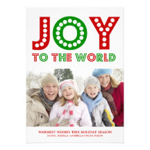 5 x 7 Joy To The World | Photo Holiday Card