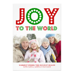 5 x 7 Joy To The World | Photo Holiday Card
