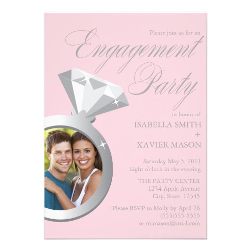 5 x 7 Ring Photo | Engagement Party Invite