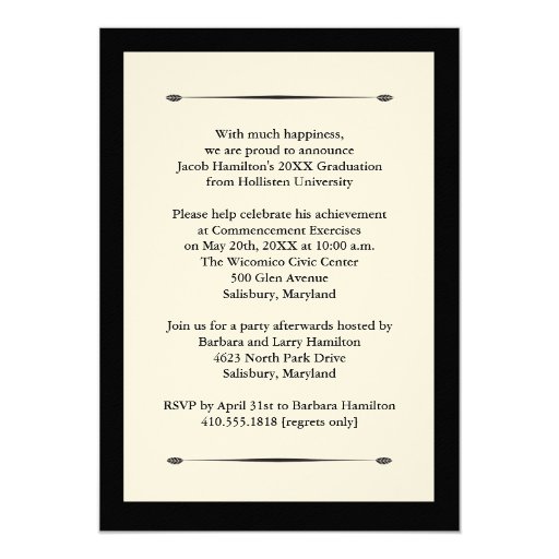 5" x 7" Simple Photo Graduation Announcements