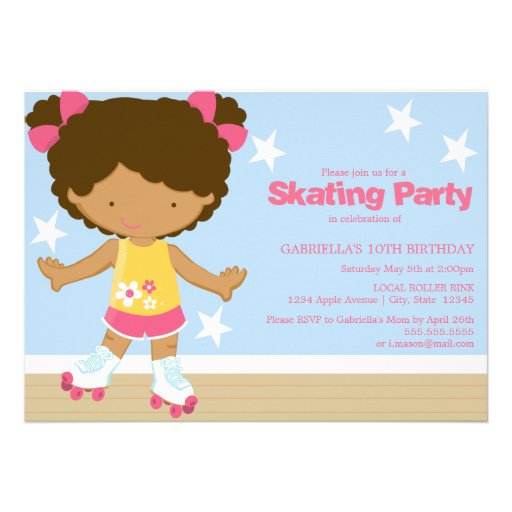 5 x 7 Skating Party | Birthday Party Invite
