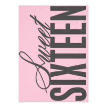 5 x 7 Sweet Sixteen | Birthday Party Invite