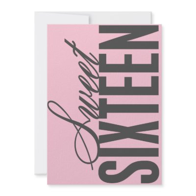 5 x 7 Sweet Sixteen | Birthday Party Invite by PinkMoonPaperie