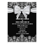 5" x 7"  Vintage Lace Bow Wedding Invitation invitations