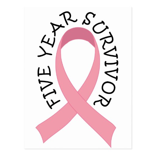 5-year-breast-cancer-survivor-postcard-zazzle