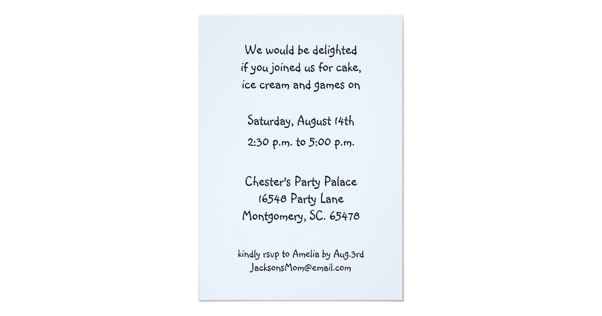 5 Year Old Birthday Party Invitations BOY | Zazzle