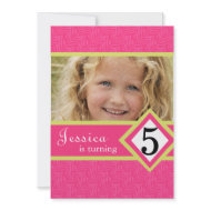 5 Year Old Birthday Party Invitations Zebra GIRL invitation