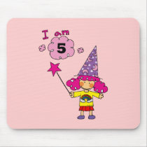 5 year old magician girl mousepads