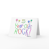5 Year Olds Rock ! cards