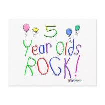 5 Year Olds Rock ! postcards