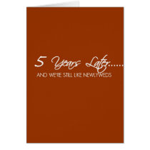 5 Year Wedding Anniversary Card