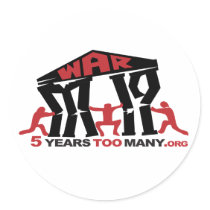 5 Years Too Many Round Sticker