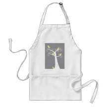 5 Yellow Birds in a Tree Apron