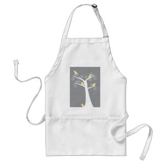 5 Yellow Birds in a Tree Apron