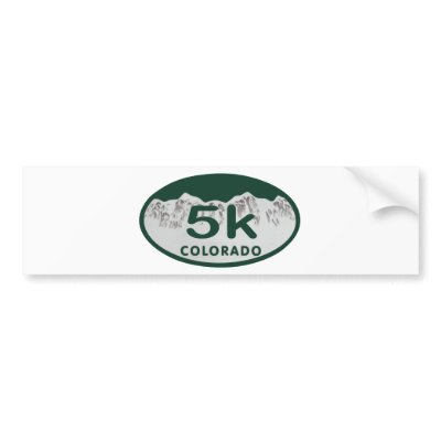 5k license oval bumper stickers by lindabissett