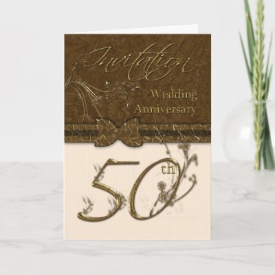 5oth Wedding Anniversary Gifts on 5oth Wedding Anniversary Invitation Card From Zazzle Com