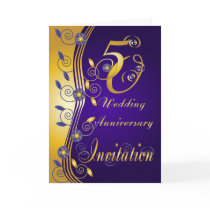 5oth Wedding Anniversary Invitation Card
