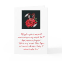 5th Anniversary Card