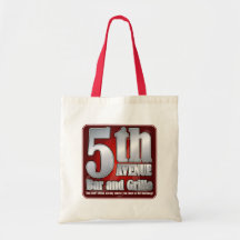 5th Avenue Bar and Grille Canvas Bags