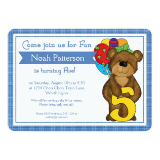Boys 5th Birthday Invitations &amp; Announcements | Zazzle