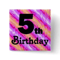 5th Birthday buttons