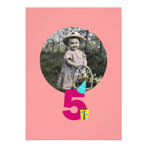 5th Birthday Children's Party Invitation