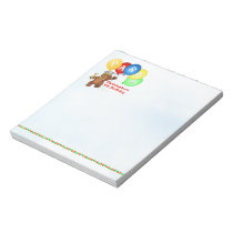 5th Birthday Party Bear Prince Memo Note Pad