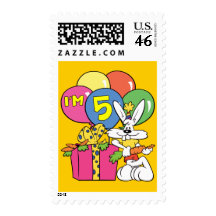 5th Birthday Rabbit Postage Stamps