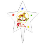 5th Birthday Rocking Horse Star Cake Toppers