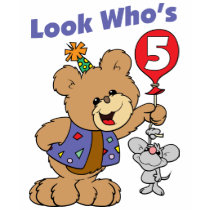 5th Birthday Teddy Bear t-shirts