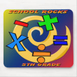 5th Grade Rocks - Math Symbols Mousepad