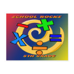 5th Grade Rocks - Math Symbols Post Card