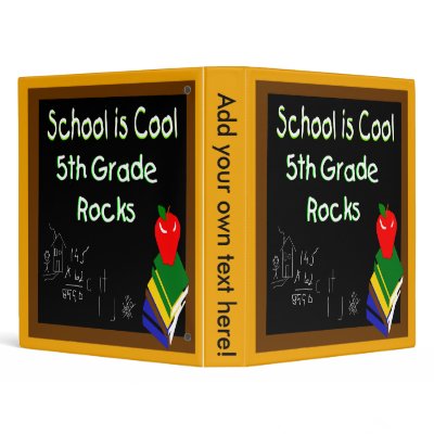 5th Grade School is Cool Binder by MindDesignGrafx