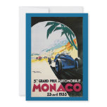 5th Grand Prix de Monaco Vintage Advertising Poste Personalized Invites