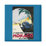 5th Grand Prix de Monaco Vintage Advertising Poste Magnets